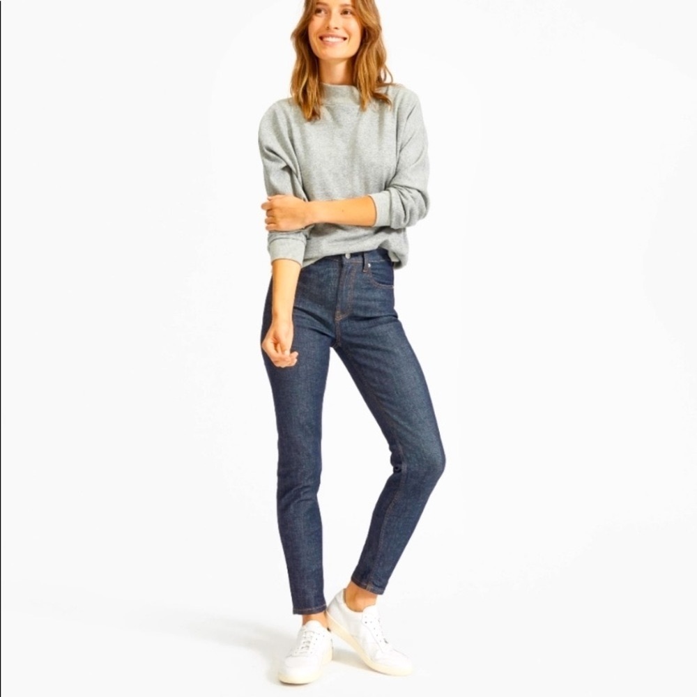 Everlane High Rise Dark Wash Ankle Jeans Size 31